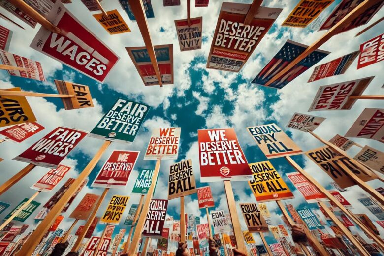 Image of picket signs